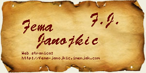 Fema Janojkić vizit kartica
